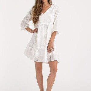 ORB Grace Babydoll dress - White eyelet